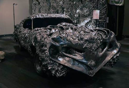 Wierd 3D printed car